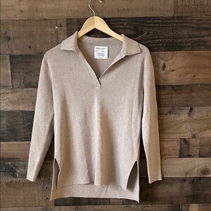 Ministry of Supply 3D Knit Collared Sweater XXS Oversized | Technical Knit NWOT